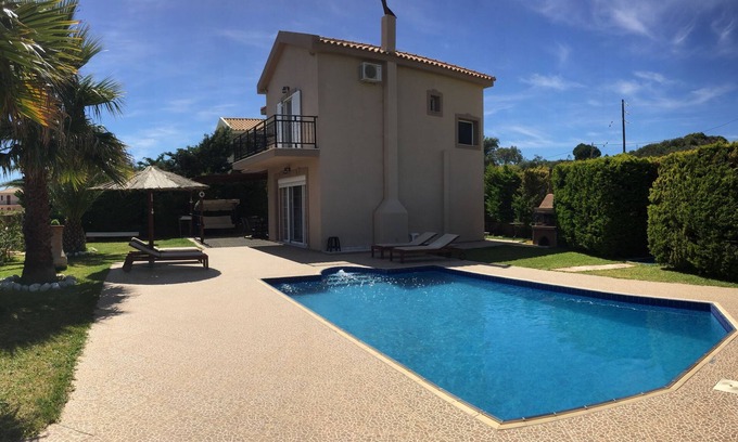 Skala Villa | Beachfront Villa, Private Pool & Sea Views perfect for couples & families