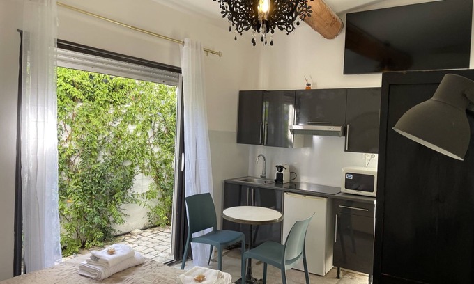 Aix-en-Provence House | beautiful room+kitchen.swiming pool.vue.garden.olive+palm grove.Tiny Bathroom