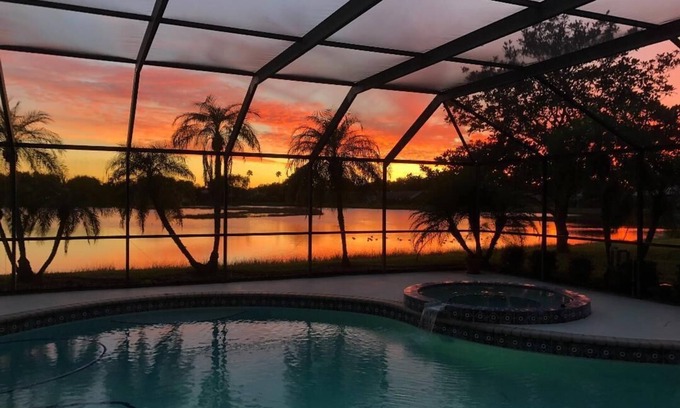 Bee Ridge House | Beautiful Sarasota home with pool and lake view