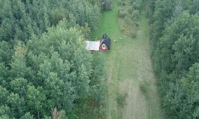 Manitoba Cabin | Birch A-Frame Solar off-grid with Sauna & Pool