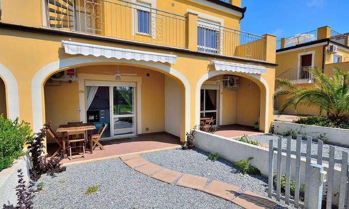 Contrada Difesa II VV Apartment | Blue Bay; a comfortable one-bedroom ground floor apartment with communal pool