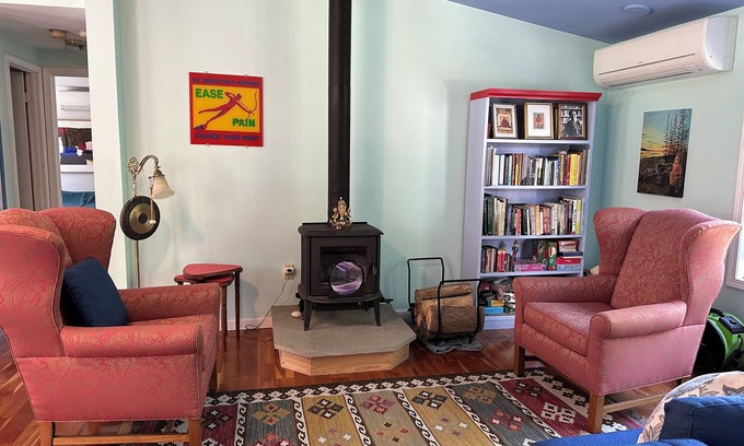 Mount Marion House | Blue Lake House - Enjoy the glow and warmth of a wood stove