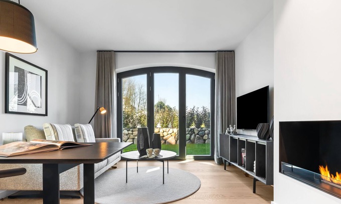 List Apartment | Brooklyn Bridge Suite Sylt with ethanol fireplace and proximity to the North Sea