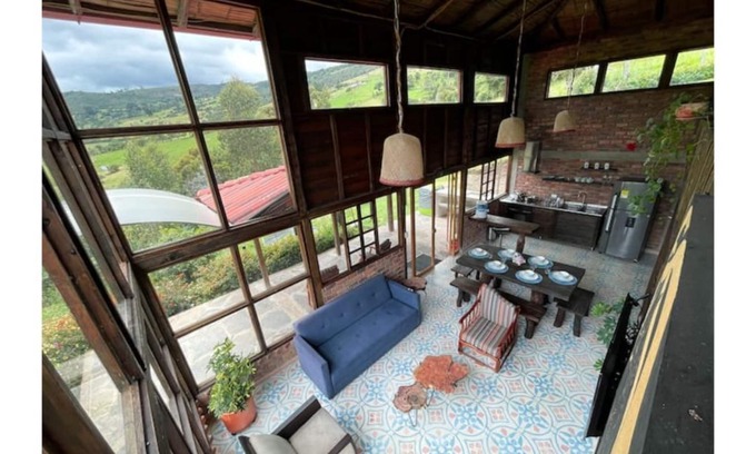 Santa Rosa de Viterbo Cabin | Cabin in Boyacá with jacuzzi and sauna, near paragliding