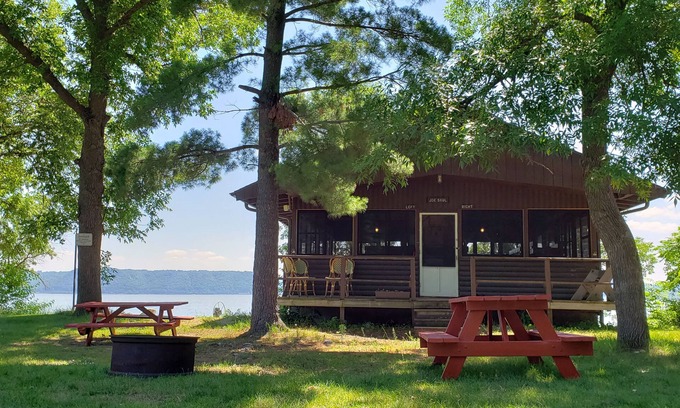Pepin County Cabin | Camp Pepin's JJ Saul Cabin - Fall asleep to the Rippling Waters of Lake Pepin