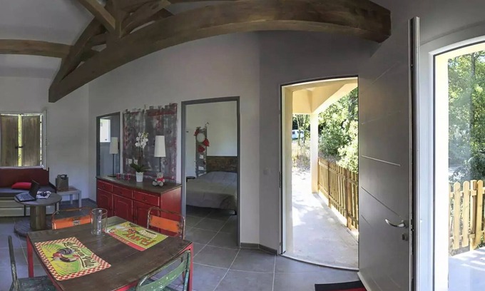 Saint-Paul-Trois-Chateaux Villa | Camping de la Colline * - Atypical decorative GITE for 4 people. + air conditioning for 4 people