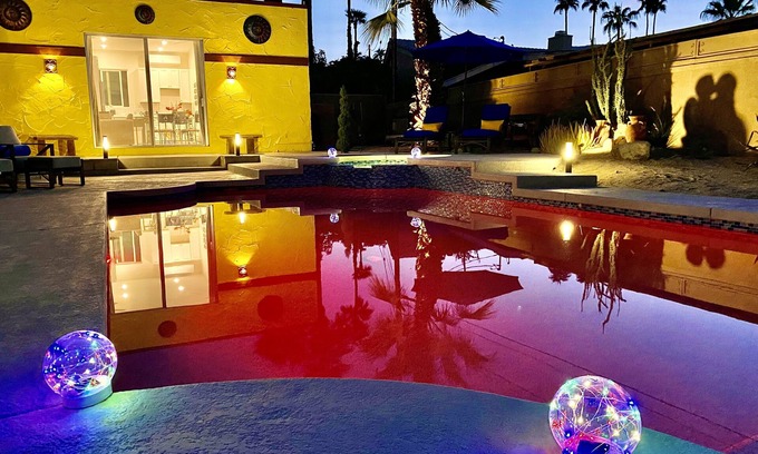 Palm Desert Apartment | CASA VERBA in Palm Desert at EL PASEO ! 1BD 1BA, Private Pool, Mountain Views!