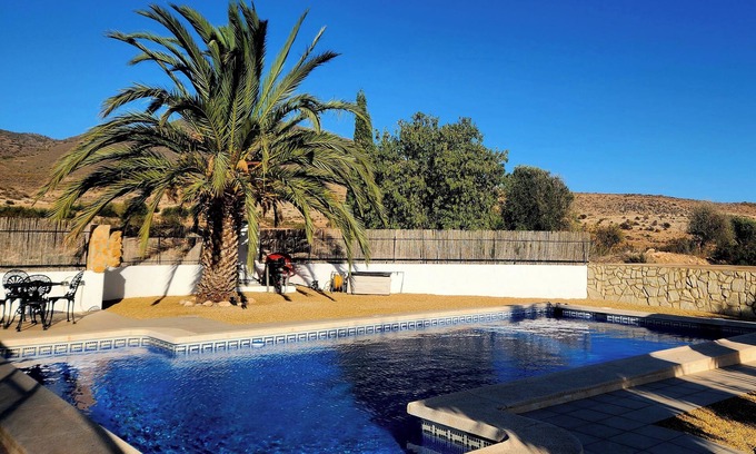 Huercal-Overa Apartment | Casita-Max 5Guests-Pool-Patio-Bbq-Parking