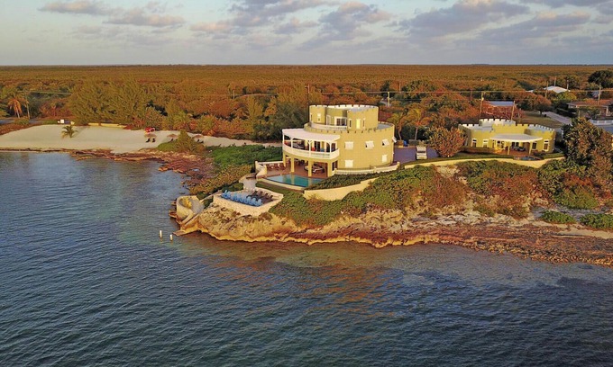 Gun Bay House | Cayman Castle: Gated Family Estate w/Infinity Pool, Private Beach, Free Kayaks