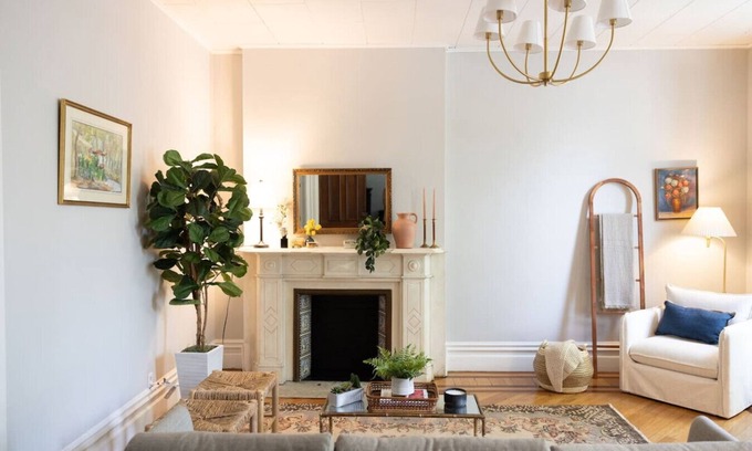 Newtonville Apartment | Charming Apt. with Marble Mantel