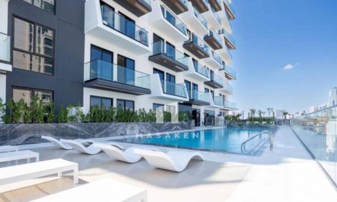 Jumeirah Village Circle Apartment | Chic Jvc 1br Balcony, Pool And Parking