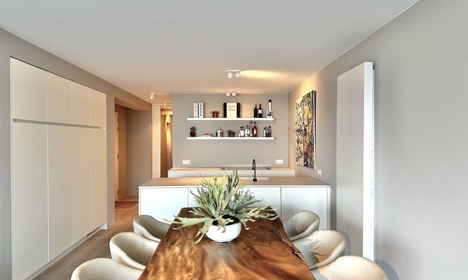 Knokke Apartment | comfy design apartment with garden and sea view