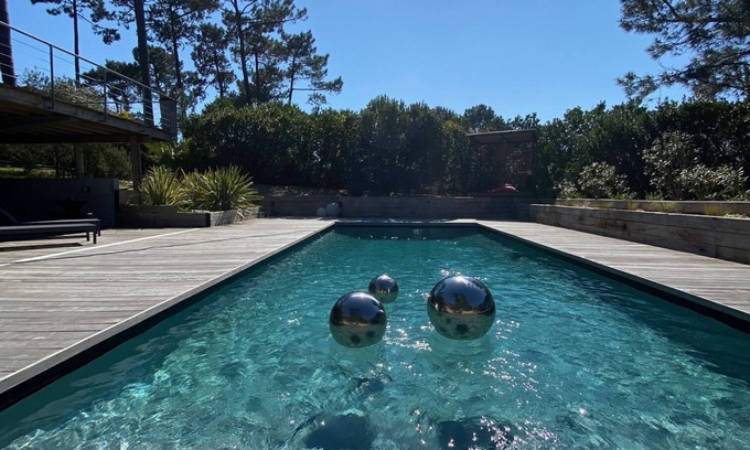 Lege-Cap-Ferret Villa | CONTEMPORARY WOODEN VILLA QUIET HEATED POOL