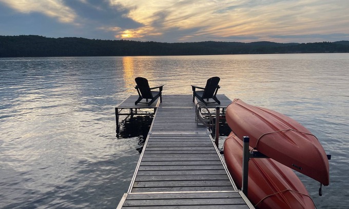 Crystal Beach Cottage | Cozy 2br cottage with firepit, long lake views, lake access and shady/sunny dock