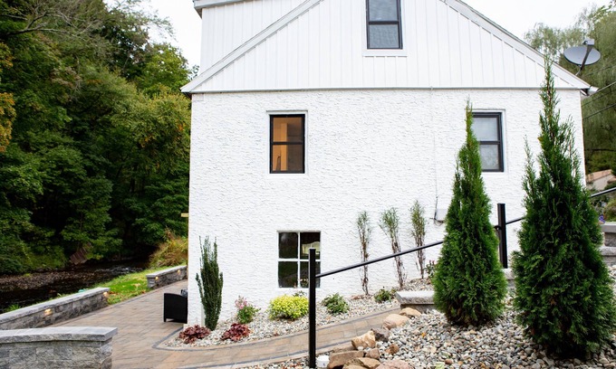 Birdsboro House | Creekside Cottage with beautiful patio and hot tub!