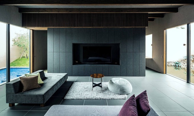 Karatsu House | Curtainless open space BLUE BLACK A luxurious /Karatsu Saga