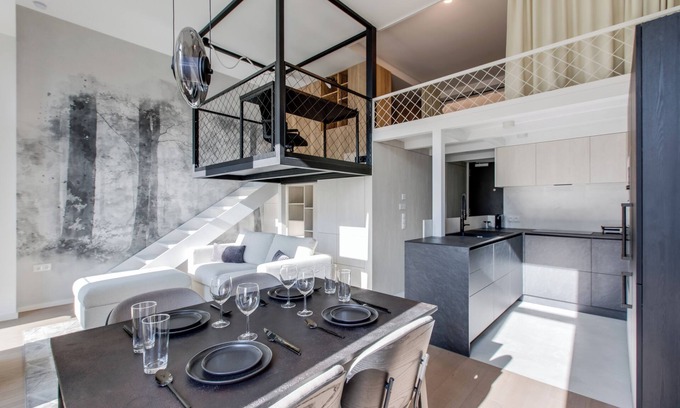 Holesovice Apartment | Designer Loft in Trendy Holešovice, Parking, Gym