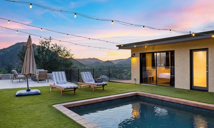 Agoura Hills House | Designer Malibu Retreat w/Private Pool, Dual Firepits, and A+ Panoramic Views