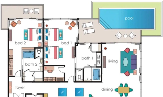 Tanjung Pelandok Apartment | Discount Hibiscus Imperial Suite Water Chalet