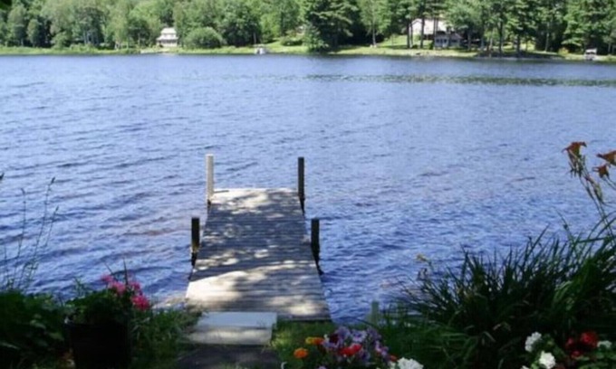 Madison House | Dock, Deck and patio on the lake.