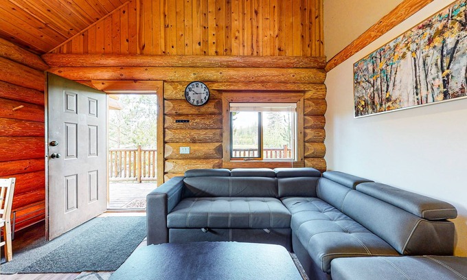 Lac Le Jeune Cabin | Dog-friendly, lakefront, wilderness resort cabin w/deck, internet, full kitchen