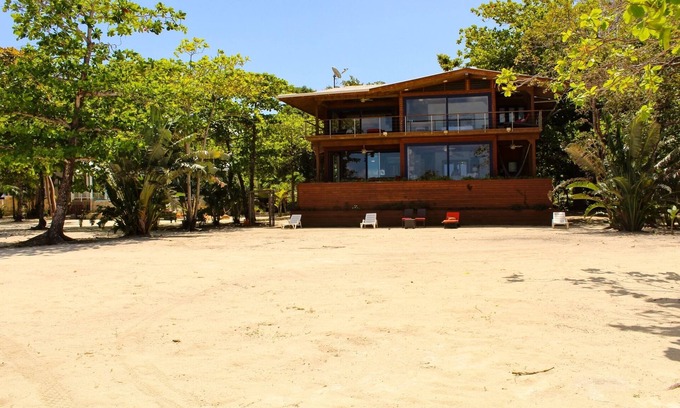 Palmetto Bay Villa | Elegant Custom Beachfront Villa With Floor To Ceiling Glass Walls, 180 Sea-View