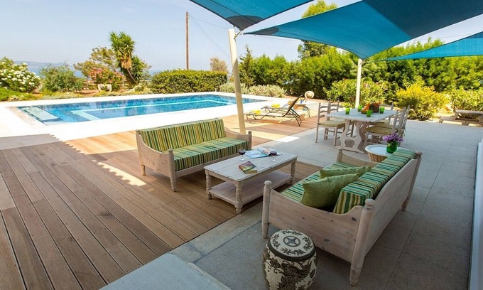 Argaka Villa | Elegant Villa, Private Pool, Sauna, Views to Mediterranean Coast & Countryside (Disabled Friendly)