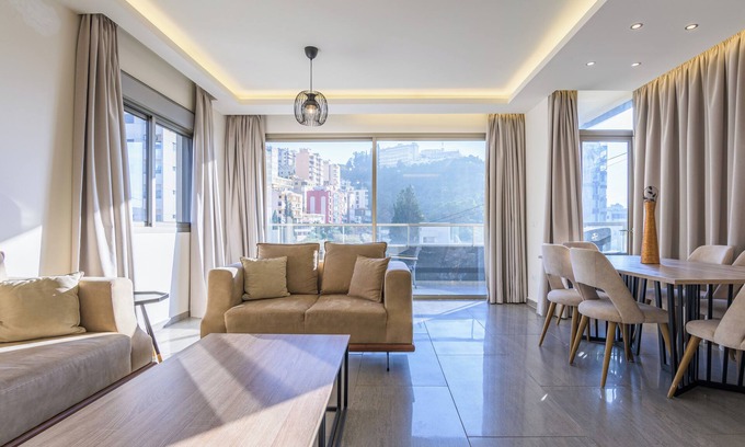 Jal El Dib Apartment | Elevate - Sleek 2-BR Apt by Santa Maria, Jal el Dib