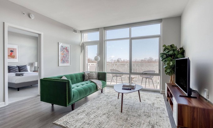 Falls Church Apartment | Fabulous Fairfax 1BR w/Gym & W/D, close to Theater, by Blueground