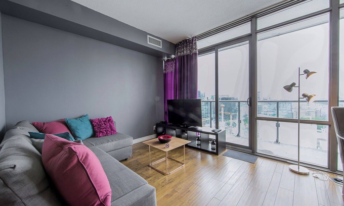 Bay Cloverhill Condo | Family Size 1 Bedroom Condo with BALCONY walk to SICK KIDS HOSPITAL. Sleeps 4