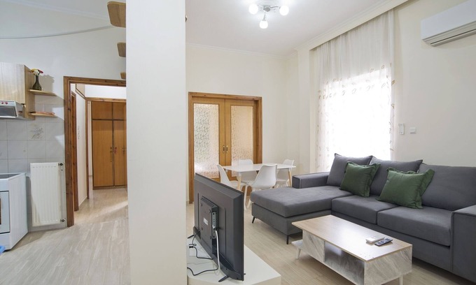 Argyroupoli Apartment | Festos Cozy, 2BR, AC, WiFi, Fully Equipped