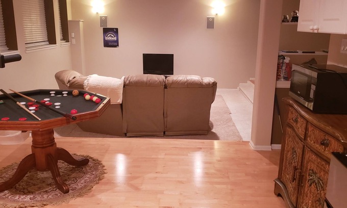 Castle Pines North House | Fun Furnished Basement in beautiful Castle Pines, CO