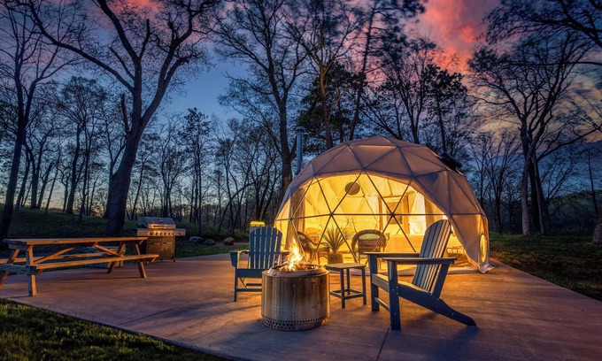 St Croix Falls RV Rental | Geo Dome at Big Rock Creek!