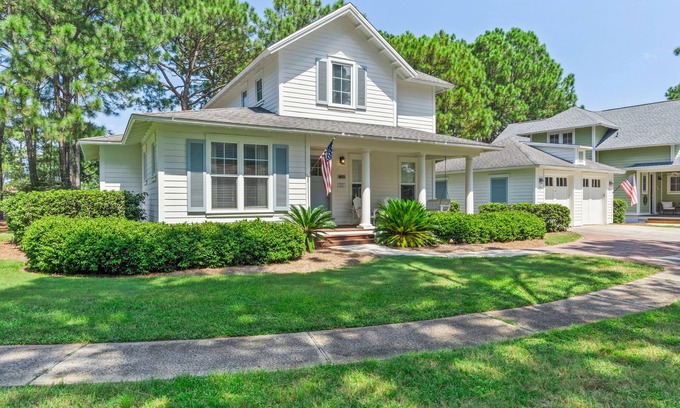 Laurel Grove House | Get A Free Night! Spacious Charming Home With 6 Seat Golf Cart! Patio With Grill