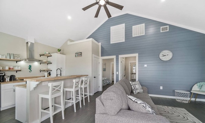 Port Bolivar Villa | Good Times At The Gulf! Walk 2 beach! Access to Playground/Pool