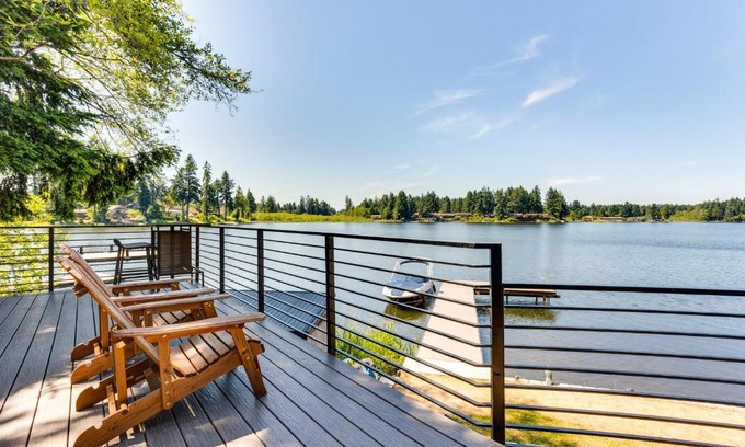 Lacey House | Gorgeous Long Lake Home with Dock, Kayak, SUP and More