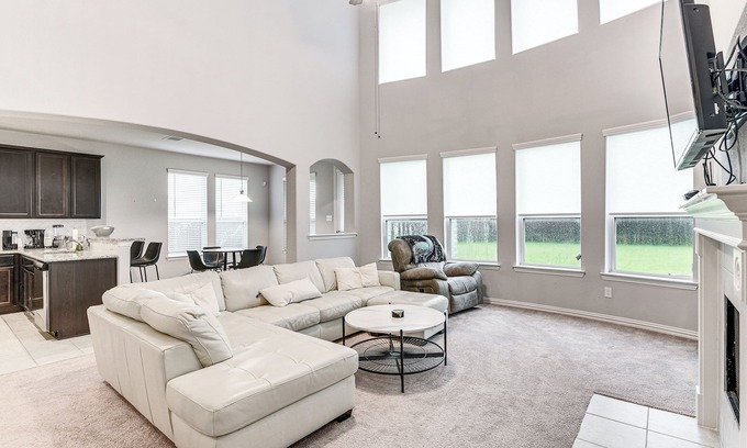 Iowa Colony House | Grand Family Home w/Patio & Fenced Yard in Arcola