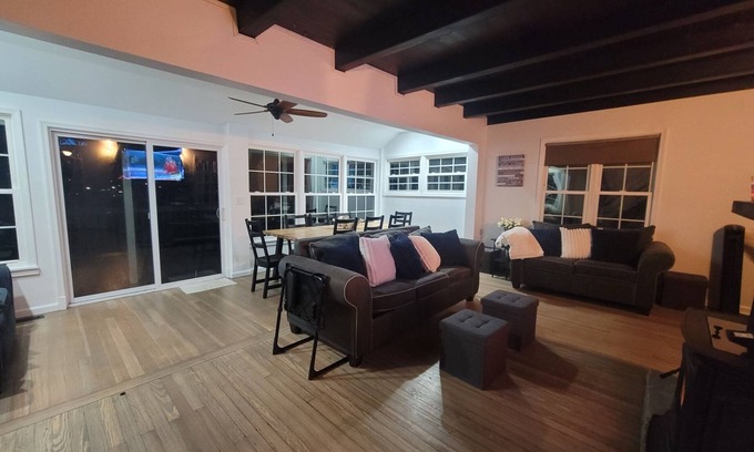 Hopatcong House | Great panoramic view of the lake. Outdoor entertainment areas. family-friendly.