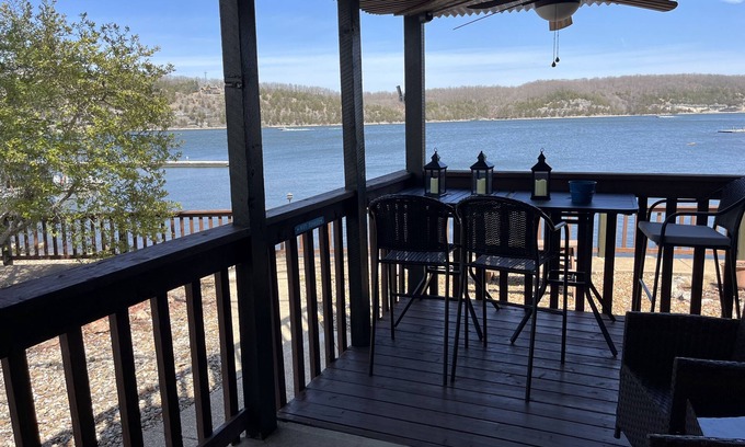 Lake of the Ozarks Condo | GROUND LEVEL Walk right out and nPOOL DOCKS Corner unit see 180 degree
