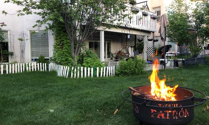 Northwest Calgary House | Hamptons Rose garden family!