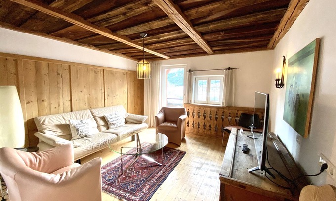 Telfes im Stubai Apartment | Holiday apartment for 4 pers with BALCONY, SWIMMING POOL, GARDEN, cable cars in the summer for free