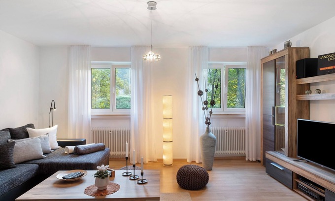 Merzhausen Apartment | Holiday flat ‘Am Dorfbach’ with private outdoor seating and Wi-Fi