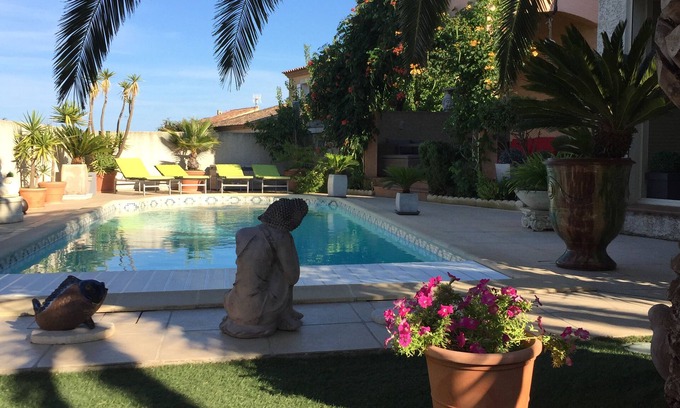 Portiragnes Villa | House with garden/pool 4 persons 80m