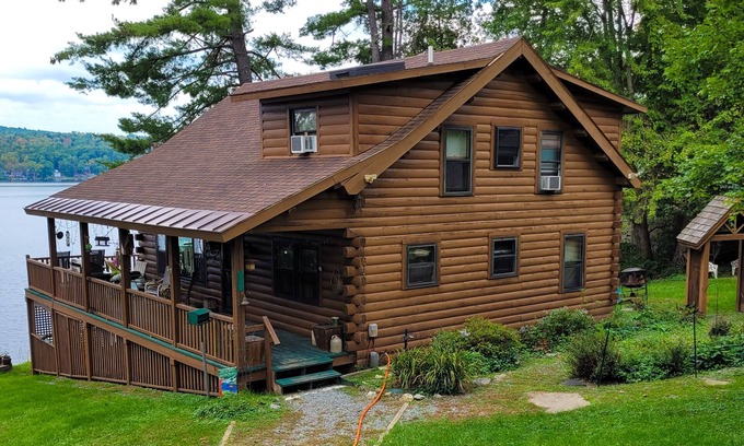 Neshobe Beach House | Incredible lakefront retreat with dock, generous deck, firepit, & amazing views