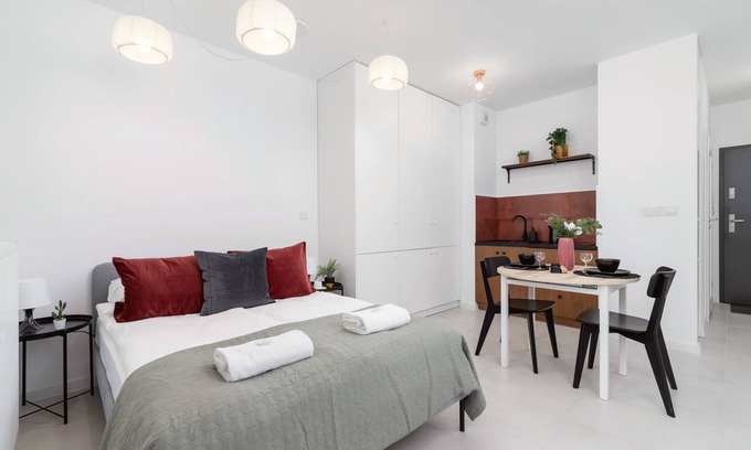 Podgorze Apartment | Kiełkowskiego 10 | Stylish Studio | Terrace