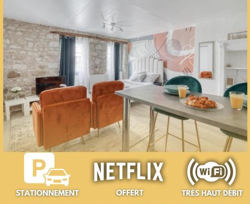 Centre-Ville Apartment | La Perle de Pontoise - studio proche Paris JO Paris 2024