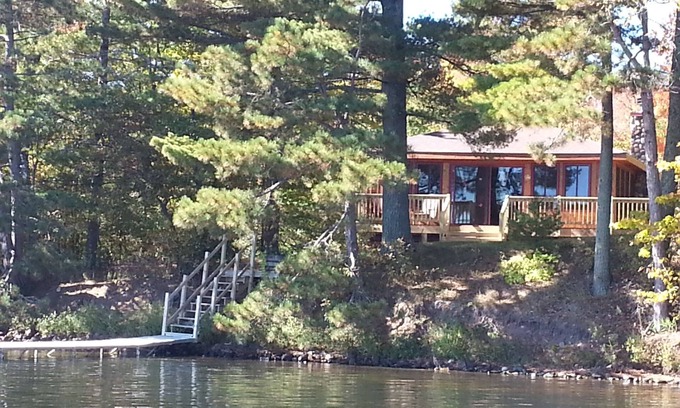 Stone Lake Cottage | Lac Courte Oreilles Waterfront Cottage feet from the lake.