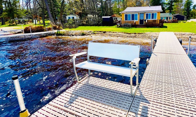 Crivitz Cabin | Lakeside Cabin on Lake Noquebay - Including Your Own Pier, Kayak/Canoes, & More!