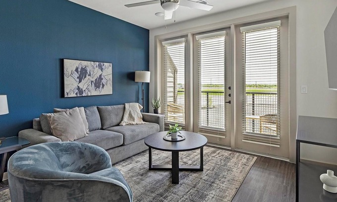 Anna Apartment | Landing | Stylish 1BD, Gym, Yoga Studio