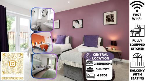 Cathays House | large 2 bed central apartment with balcony and private parking